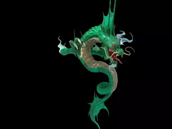 Green Chinese Dragon 3d model Green Chinese Dragon 3d model