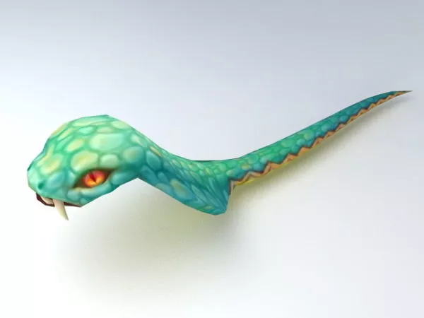 Brown Snake Crawling 3d model