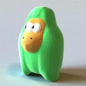 Green Gorilla Doll 3d model