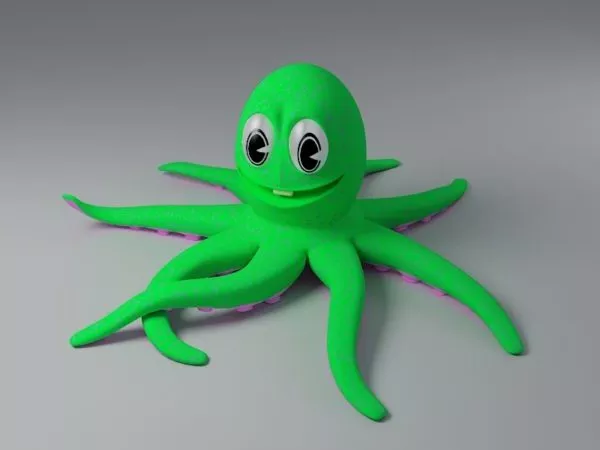Cartoon Octopus Gosh 3d model