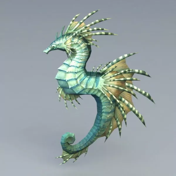 Green Seahorse 3d model Green Seahorse 3d model