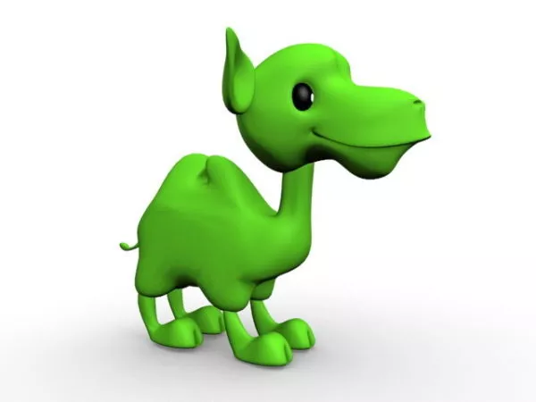 Character Green Camel Cartoon 3d model Character Green Camel Cartoon 3d model