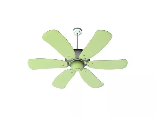 Green Ceiling Fan 3d model Green Ceiling Fan 3d model