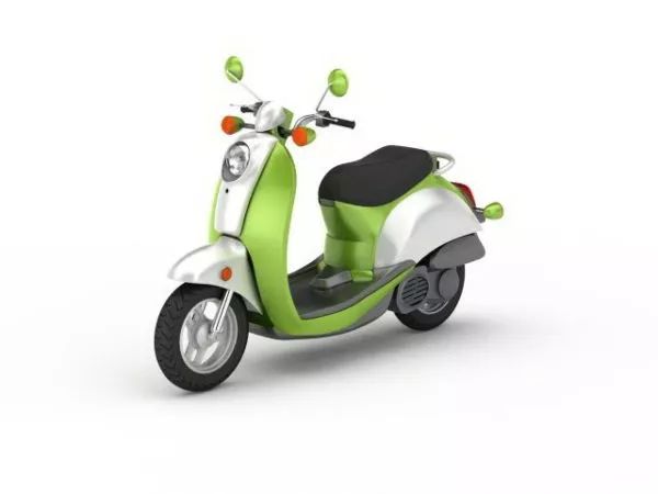Green Moped 3d model Green Moped 3d model