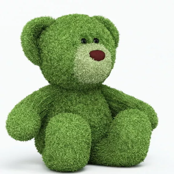 Green Plush Bear 3d model Green Plush Bear 3d model