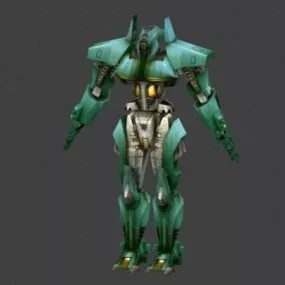 Green Robot Sci Fi 3d model