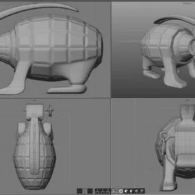 Grenade Bunny 3d model