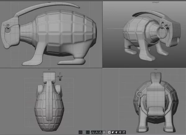 Grenade Bunny 3d model Grenade Bunny 3d model