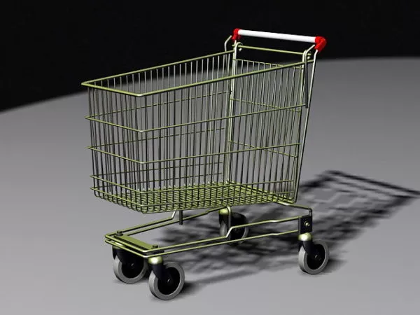 Grocery Shopping Cart 3d model Grocery Shopping Cart 3d model