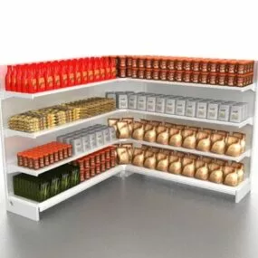Grocery Store Display Fixtures 3d model