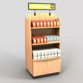 Grocery Store Product Display Stand 3d model