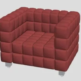 Gules Cloth Art Sofa 3d model
