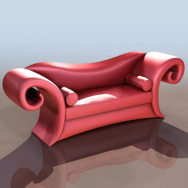 Modern Gules Sofa Couch 3d model Modern Gules Sofa Couch 3d model
