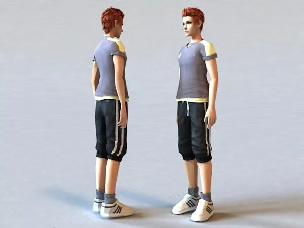 Guy With Red Hair 3d model Guy With Red Hair 3d model