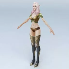 Half-elf Woman 3d model