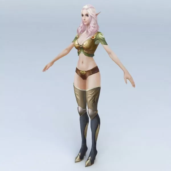 Half-elf Woman 3d model Half-elf Woman 3d model