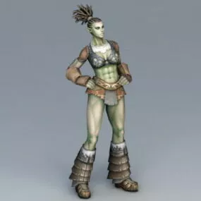 Half-orc Woman 3d model