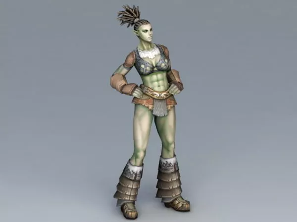 Half-orc Woman 3d model Half-orc Woman 3d model