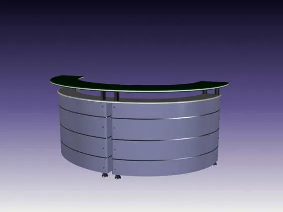 Half Round Reception Desk 3d model Half Round Reception Desk 3d model