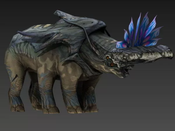 Hammerhead Titanothere Character 3d model Hammerhead Titanothere Character 3d model