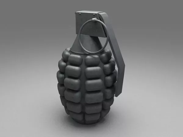Cartoon Hand Grenade Lowpoly 3d model