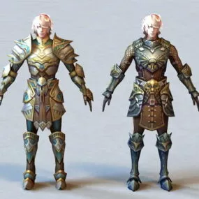 Handsome Knight Character 3d model
