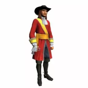 Handsome Medieval Gentleman Character 3d model