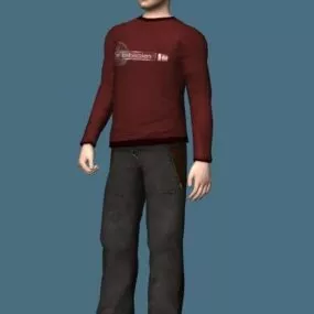 Handsome Young Man Rigged 3d model