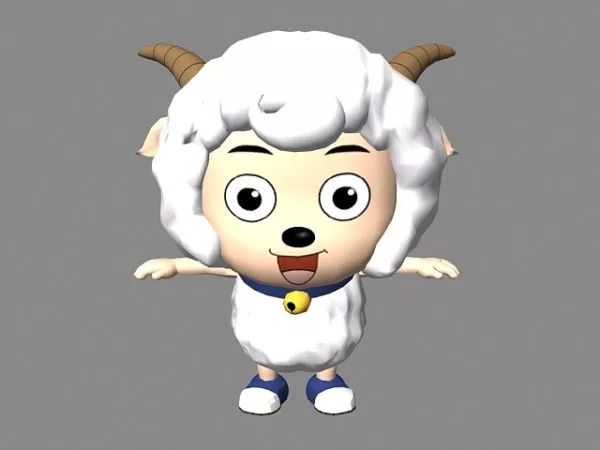 Character Happy Cartoon Sheep 3d model Character Happy Cartoon Sheep 3d model