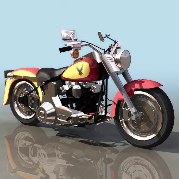 Retro Motorcycle 3d model