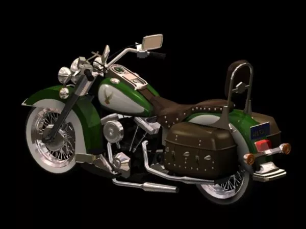 Harley-davidson Heritage Softail Motorcycle 3d model Harley-davidson Heritage Softail Motorcycle 3d model