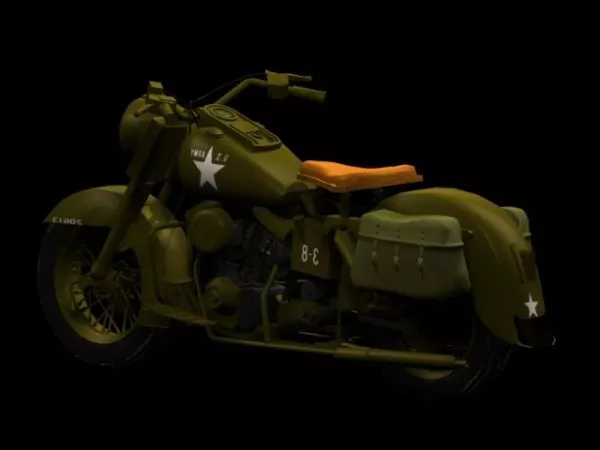 Harley-davidson Military Motorcycle 3d model Harley-davidson Military Motorcycle 3d model