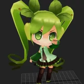 Hatsune Miku Chibi 3d model
