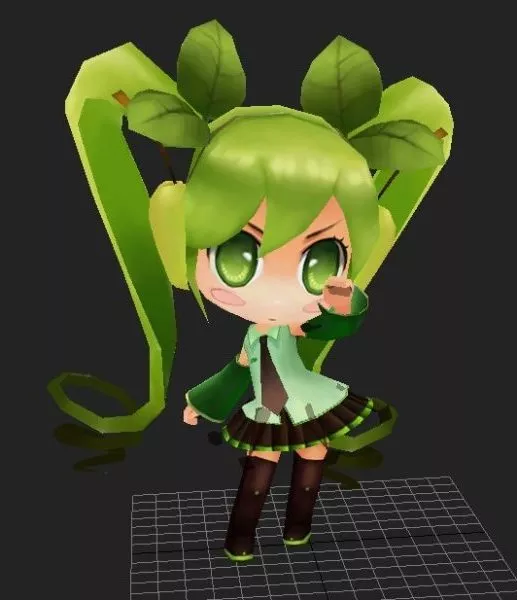 Hatsune Miku Chibi 3d model Hatsune Miku Chibi 3d model