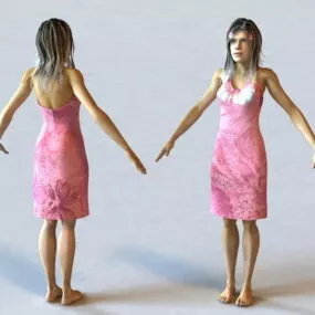 Hawaiian Woman 3d model