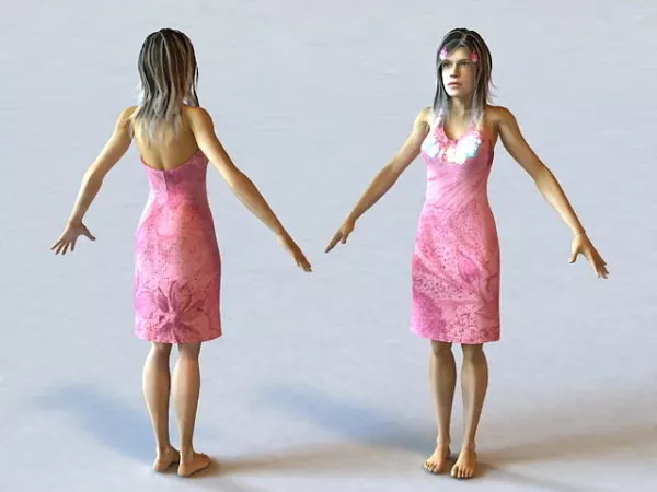 Hawaiian Woman 3d model Hawaiian Woman 3d model