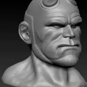 Hell Boy Head Character 3d model