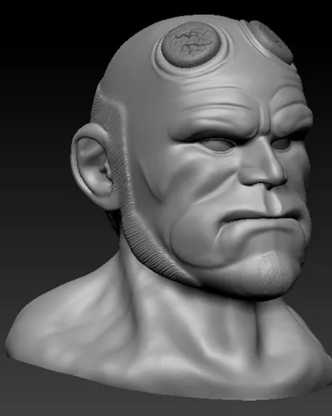 Hell Boy Head Character 3d model Hell Boy Head Character 3d model