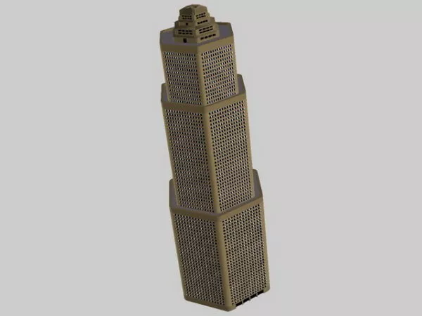Hexagon Office Tower 3d model Hexagon Office Tower 3d model