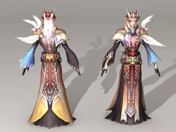 High Elf Priest 3d model High Elf Priest 3d model