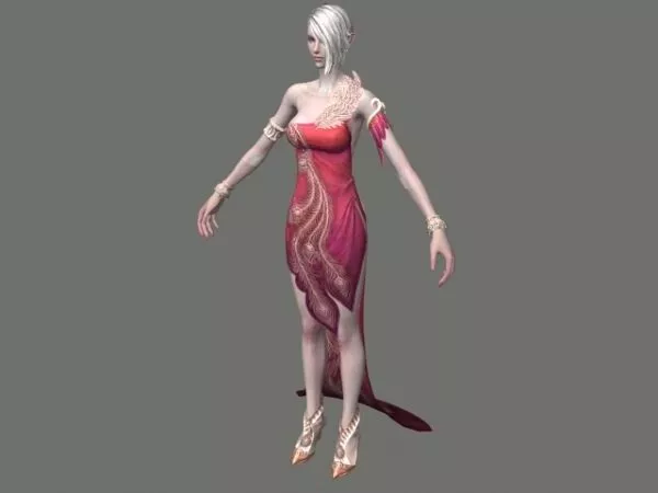 Character High Elf Female 3d model Character High Elf Female 3d model