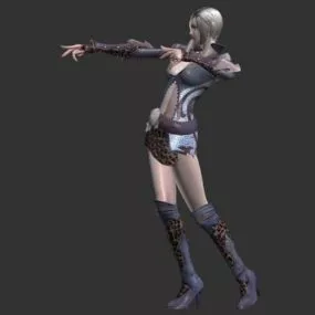 High Elf Mage Woman Character 3d model