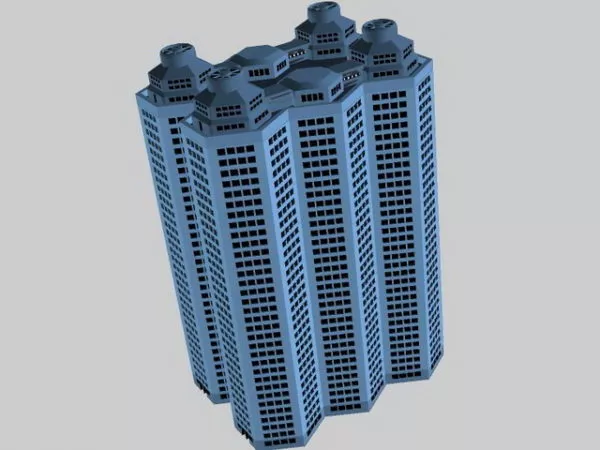 Resident Apartment Complex Architecture Building 3d model