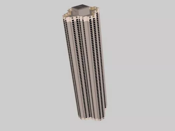 High-rise Residential Tower 3d model High-rise Residential Tower 3d model