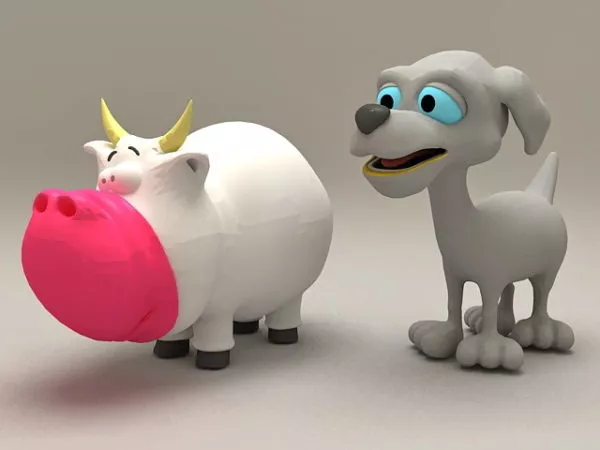 Hippo Dog Cartoon Characters 3d model Hippo Dog Cartoon Characters 3d model