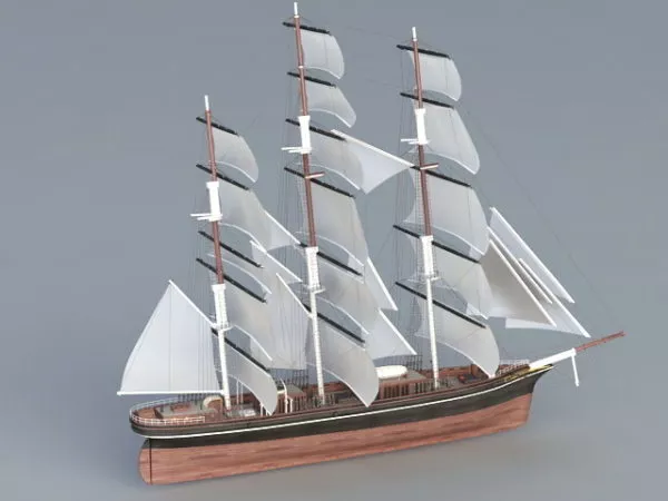 Historical Sailing Ship 3d model Historical Sailing Ship 3d model