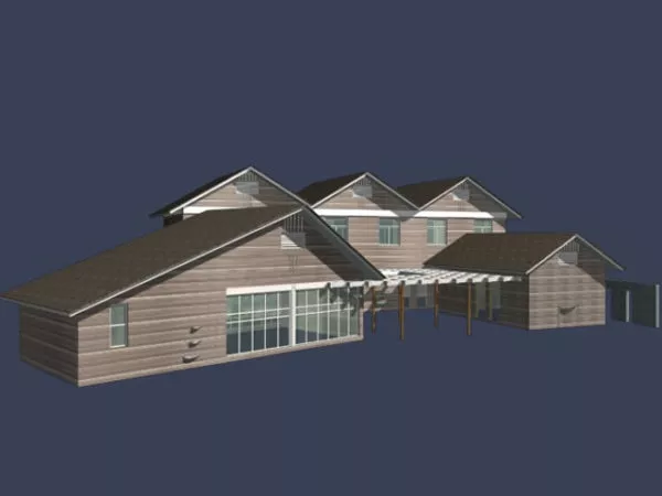 Simple Villa Modern Style 3d model