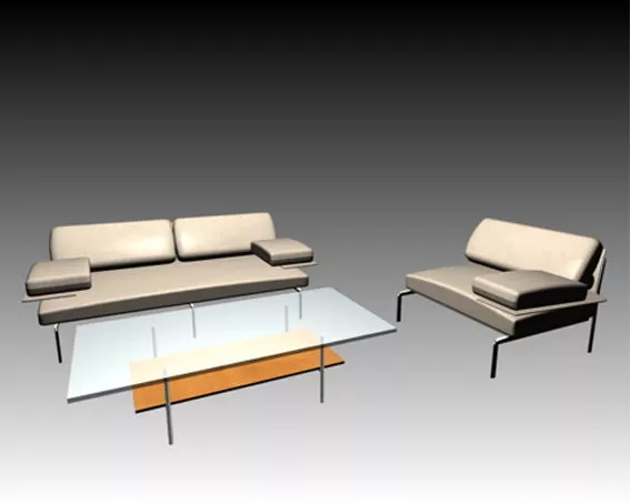 Home Office Sofa Set 3d model Home Office Sofa Set 3d model