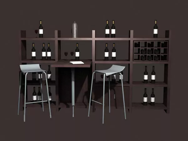 Supermarket Counter Table 3d model