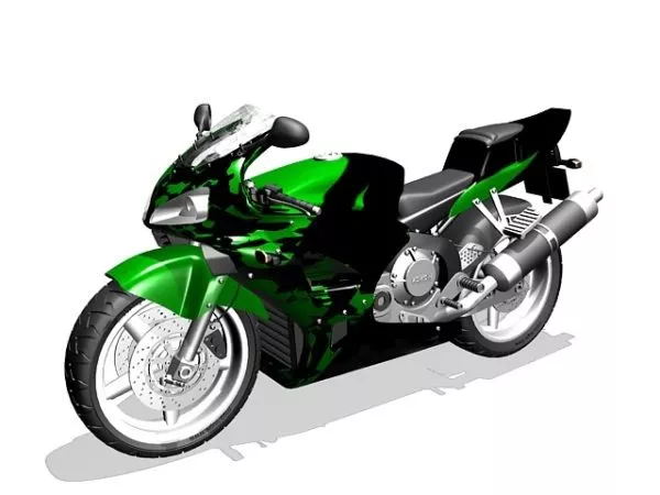 Simple Bike White Color 3d model